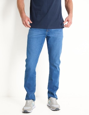 Jeans Straight Weekend Lavado Medio Para Hombre