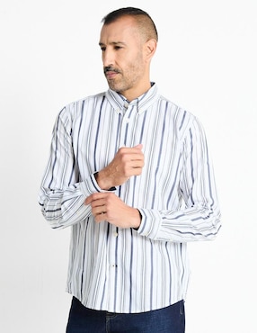 Camisa Casual Weekend Manga Larga Para Hombre