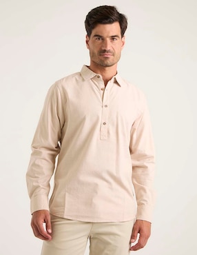 Camisa casual Weekend de algodón manga larga para hombre