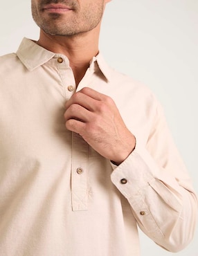 Camisa casual Weekend de algodón manga larga para hombre