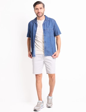 Playera Weekend cuello henley para hombre