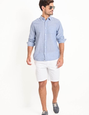 Camisa casual Weekend de algodón manga larga para hombre