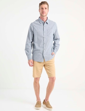 Camisa casual Weekend de algodón manga larga para hombre