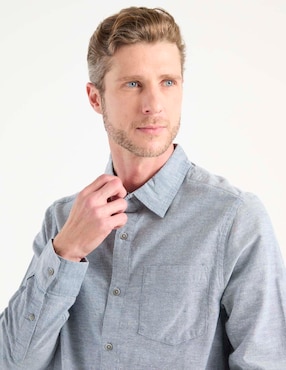 Camisa casual Weekend de algodón manga larga para hombre