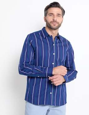 Camisa casual Weekend de algodón manga larga para hombre