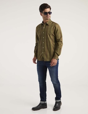 Camisa casual Weekend de algodón manga larga para hombre