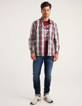 Camisa casual Weekend de algodón manga larga para hombre