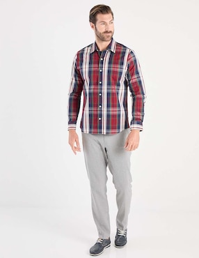 Camisa business casual Weekend de algodón manga larga para hombre
