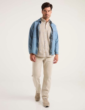Camisa casual Weekend de algodón manga larga para hombre