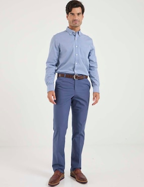 Camisa Business casual Weekend de algodón manga larga para hombre