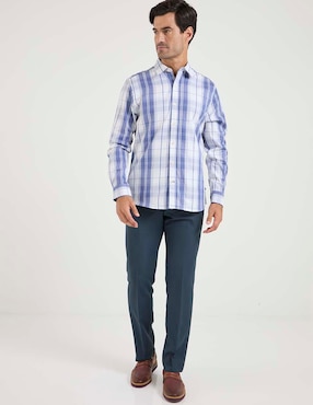 Camisa business casual Weekend de algodón manga larga para hombre