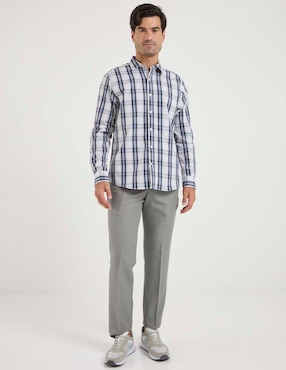 Camisa business casual Weekend de algodón manga larga para hombre