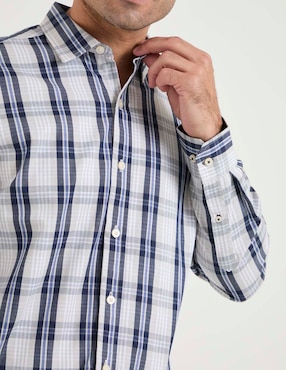 Camisa business casual Weekend de algodón manga larga para hombre