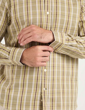Camisa casual Weekend de algodón manga larga para hombre
