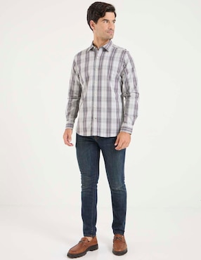 Camisa casual Weekend de algodón manga larga para hombre