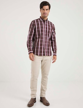 Camisa casual Weekend de algodón manga larga para hombre