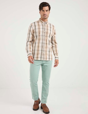 Camisa casual Weekend de algodón manga larga para hombre