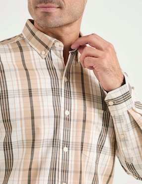 Camisa casual Weekend de algodón manga larga para hombre