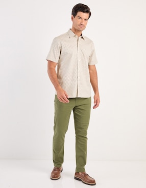 Camisa casual Weekend de algodón manga corta para hombre