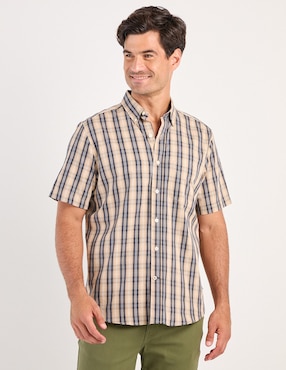 Camisa casual Weekend de algodón manga corta para hombre