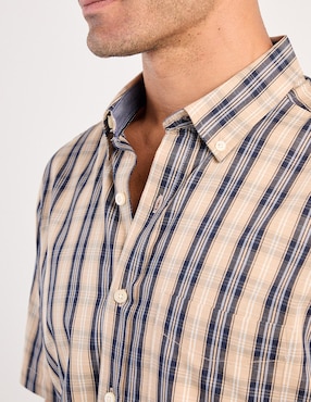Camisa casual Weekend de algodón manga corta para hombre