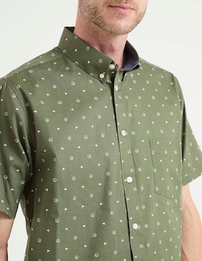 Camisa casual Weekend de algodón manga corta para hombre