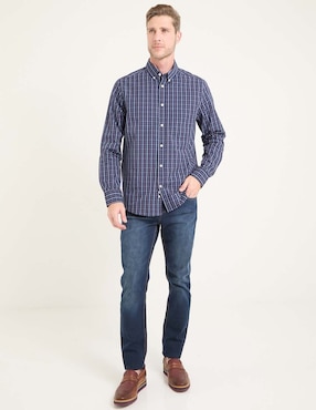 Camisa business casual Weekend de algodón manga Larga para hombre