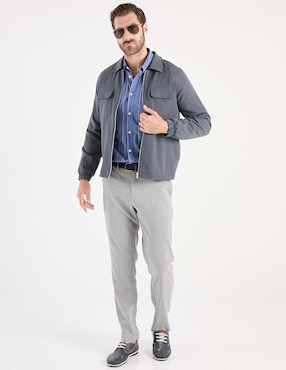 Camisa business casual Weekend de algodón manga larga para hombre