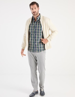 Camisa business casual Weekend de algodón manga larga para hombre