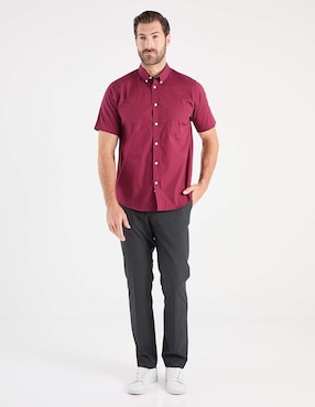 Camisa de vestir Weekend de algodón manga corta para hombre
