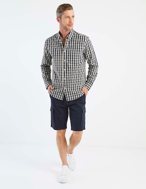 Camisa casual Weekend de algodón manga larga para hombre