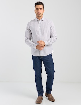 Camisa casual Weekend Premium manga larga para hombre