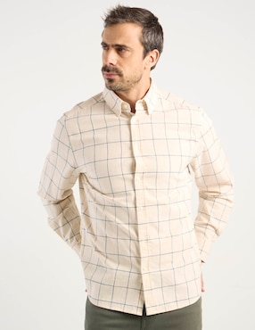 Camisa casual Weekend de algodón manga larga para hombre