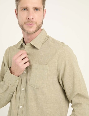 Camisa casual Weekend Premium manga larga para hombre