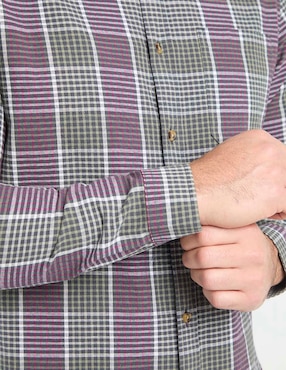 Camisa casual Weekend Premium de algodón manga larga para hombre