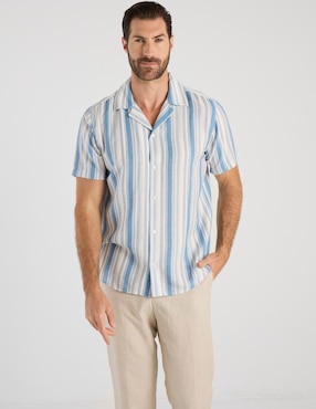 Camisa casual Weekend Premium de algodón manga corta para hombre