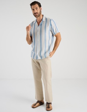 Camisa casual Weekend Premium de algodón manga corta para hombre