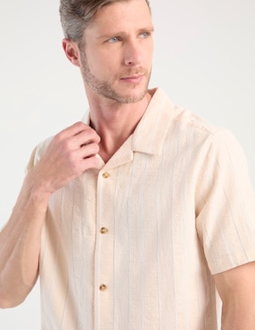 Camisa casual Weekend de algodón manga corta para hombre