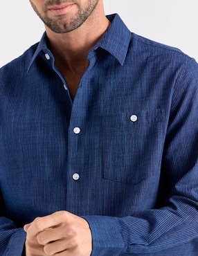 Camisa casual Weekend de algodón manga larga para hombre