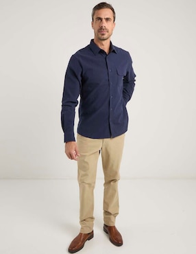 Camisa casual Weekend de algodón manga larga para hombre