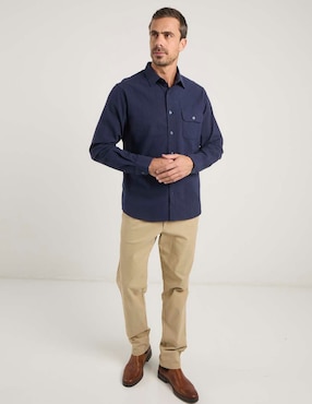 Camisa casual Weekend de algodón manga larga para hombre