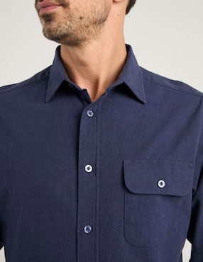 Camisa casual Weekend de algodón manga larga para hombre