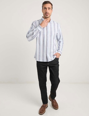 Camisa casual Weekend de algodón manga larga para hombre