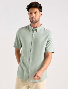 Camisa casual Weekend Premium de algodón manga corta para hombre