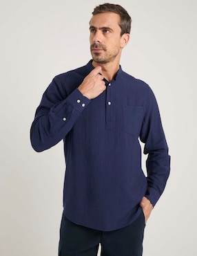 Camisa casual Weekend de algodón manga larga para hombre