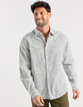 Camisa casual Weekend de algodón manga larga para hombre