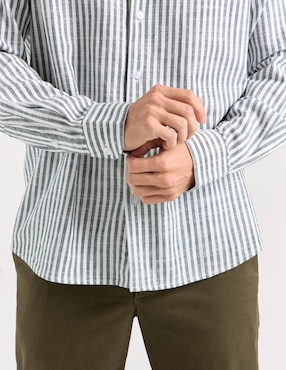 Camisa casual Weekend de algodón manga larga para hombre