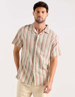 Camisa casual Weekend de algodón manga corta para hombre
