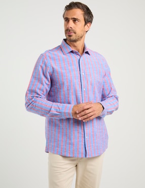 Camisa casual Weekend Premium de algodón manga larga para hombre