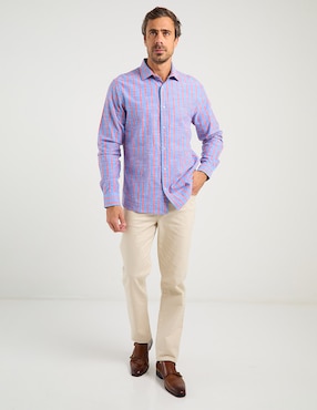Camisa casual Weekend Premium de algodón manga larga para hombre